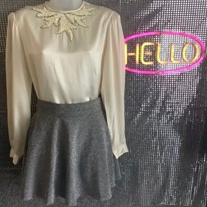 👚Vintage 1970s Unique Silk Sequin Blouse👚